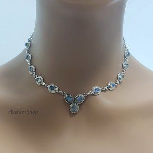 Vintage Moonstone Necklace in 925 Silver